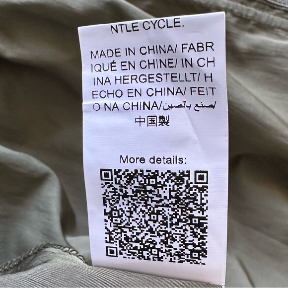 Flattering Lightweight Elastic Waist Snap Button Front Jacket-Army Green -Size M - Picture 14 of 14